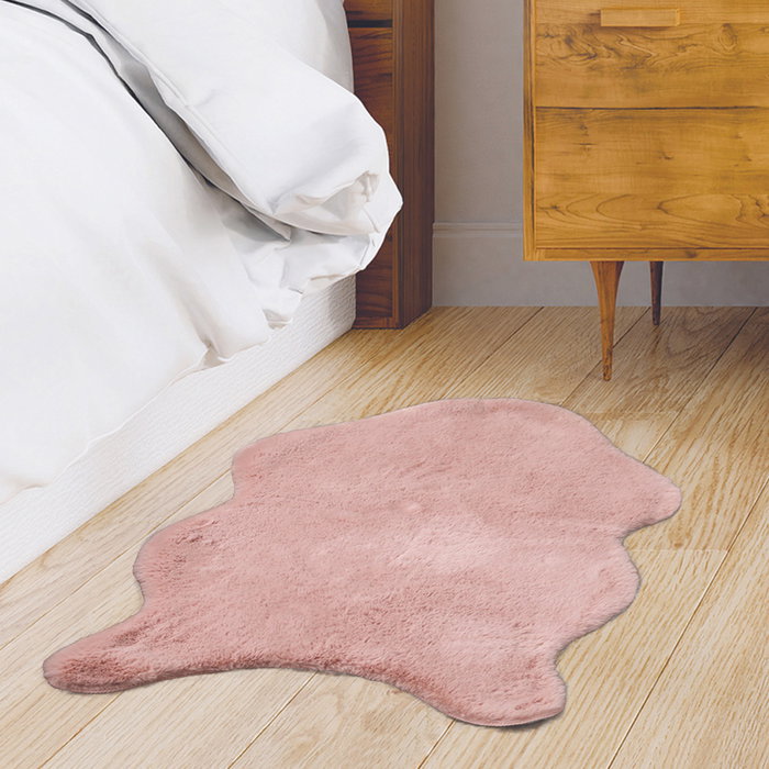 Home Deco Factory Alfombra Pelo Rosa 60x90 cm