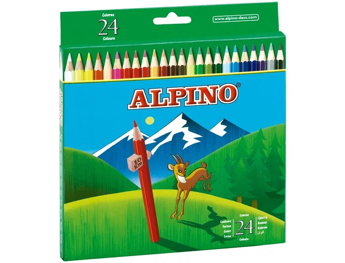 Alpino Lápices de Colores Estuche 24 Unidades C-Surtidos 175 mm