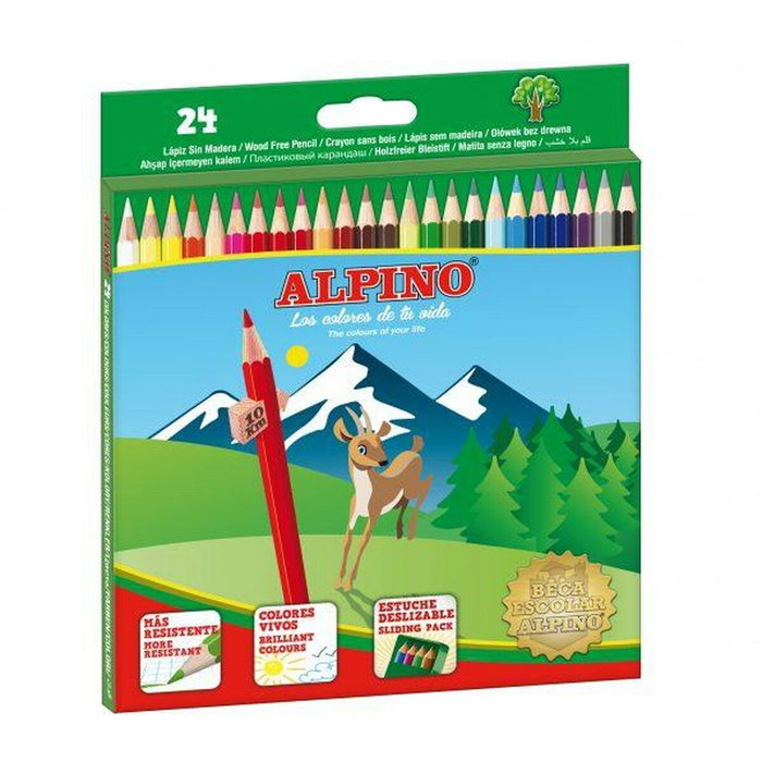 Alpino Lápices de Colores Hexagonales Largos 24 Unidades Alpino Lápices de Colores Hexagonales Largos 24 Unidades