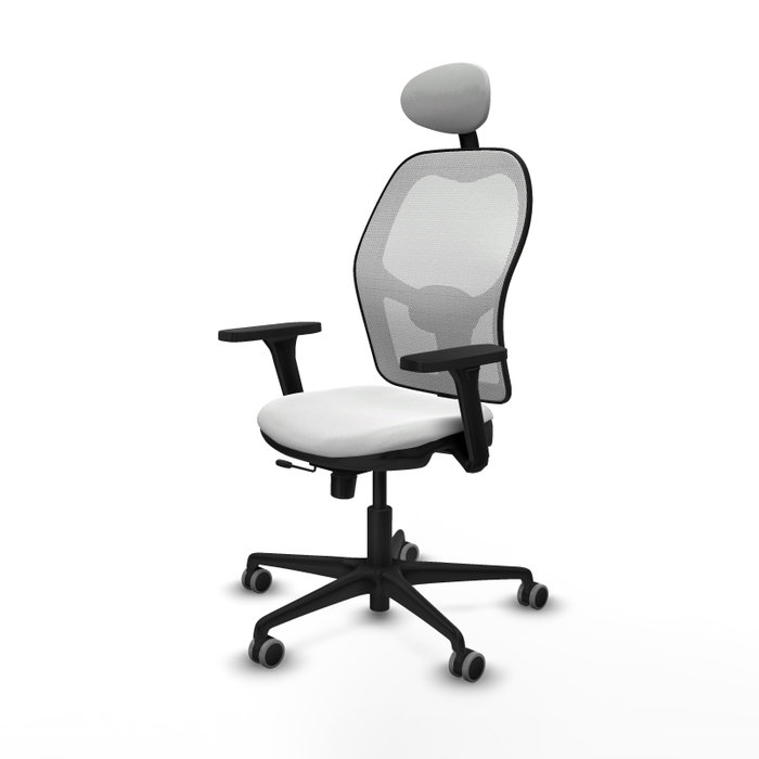 PIQUERAS Y CRESPO Silla de oficina Jorquera Blanca con mecanismo Sincro/Traslack PIQUERAS Y CRESPO Silla de oficina Jorquera Blanca con mecanismo Sincro/Traslack