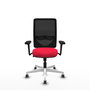 PIQUERAS Y CRESPO Silla de oficina Zulema con mecanismo Sincro, Rojo y Negro