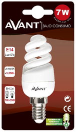 AVANT ESPI.7W Bombilla LED E14 7W 6400K Luz Blanca Fria 7mm