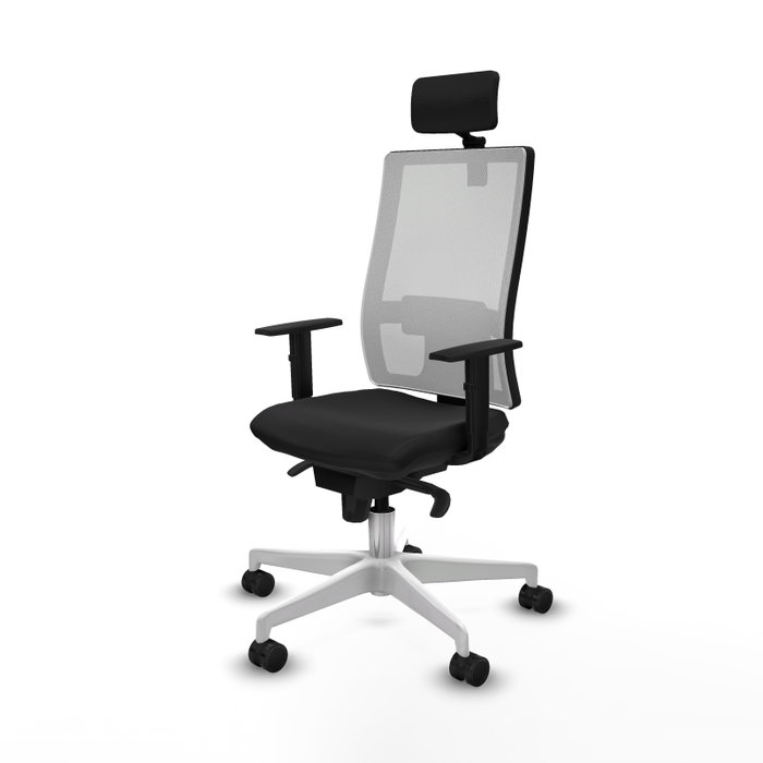 PIQUERAS Y CRESPO Silla de oficina Horna con mecanismo Sincro, Negro y Blanco PIQUERAS Y CRESPO Silla de oficina Horna con mecanismo Sincro, Negro y Blanco