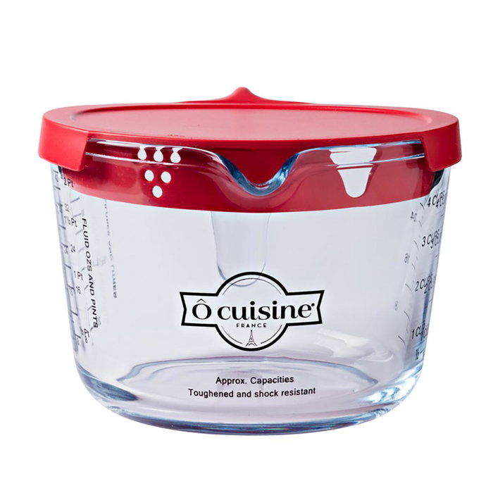 Ô Cuisine Jarra Medidora con Tapa Ocuisine Vidrio 1 L Ô Cuisine Jarra Medidora con Tapa Ocuisine Vidrio 1 L