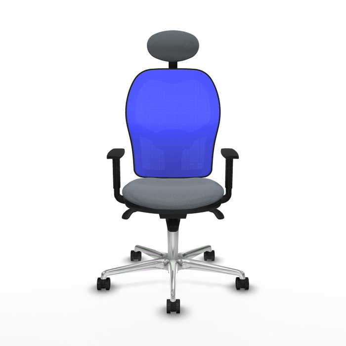 PIQUERAS Y CRESPO Silla de oficina Jorquera con mecanismo Sincro, Gris y Azul PIQUERAS Y CRESPO Silla de oficina Jorquera con mecanismo Sincro, Gris y Azul