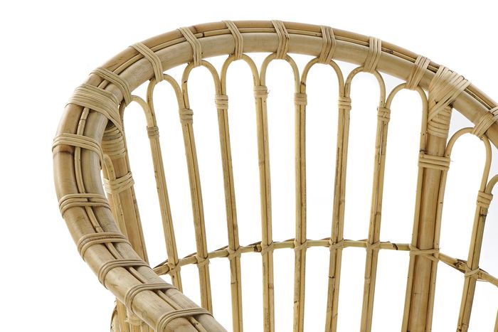 DKD Home Decor Sillón Balinés Ratán Marrón Claro 72 x 83 x 62 cm Hecho a Mano