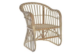 DKD Home Decor Sillón Balinés Ratán Marrón Claro 72 x 83 x 62 cm Hecho a Mano
