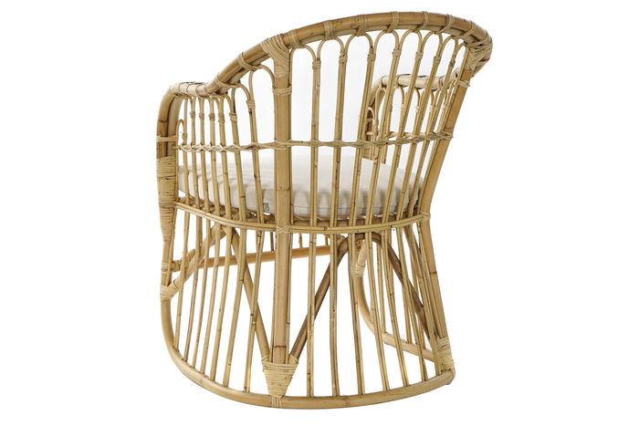 DKD Home Decor Sillón Balinés Ratán Marrón Claro 72 x 83 x 62 cm Hecho a Mano