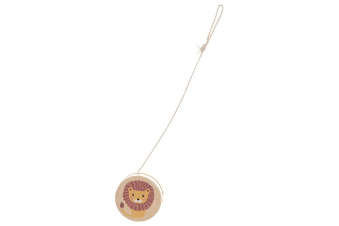 DKD Home Decor Yoyós de Madera con Cuerda Motivos Animales Surtido de 4