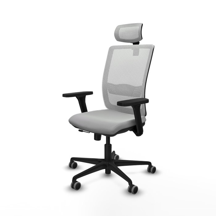 PIQUERAS Y CRESPO Silla de oficina Haches Gris claro y Blanco PIQUERAS Y CRESPO Silla de oficina Haches Gris claro y Blanco