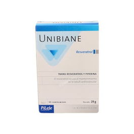 PILEJE Unibiane Resveratrol 30 Cápsulas Complemento Alimenticio Salud Cardiovascular