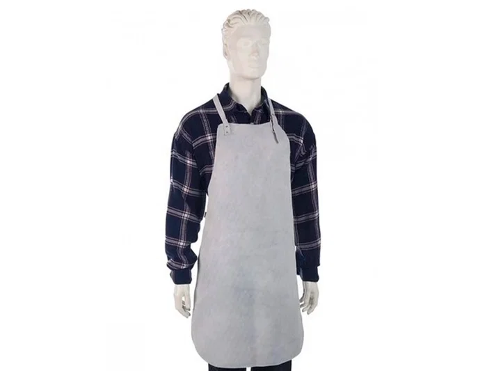 Faru Mandil para Soldador de Cuero al Cromo con Tiras de Serraje y Anillas 600x900 mm