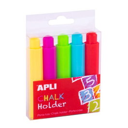 APLI Portatizas para Tizas Redondas de 9 mm, Colores Surtidos