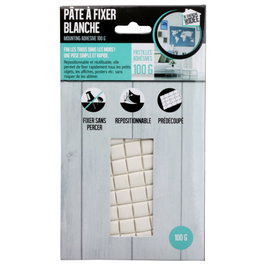 Je cherche une Idee Masilla Adhesiva 100 Gr - Adhesivo Reposicionable y Reutilizable para Colgar Pósters y Objetos sin Dañar Paredes