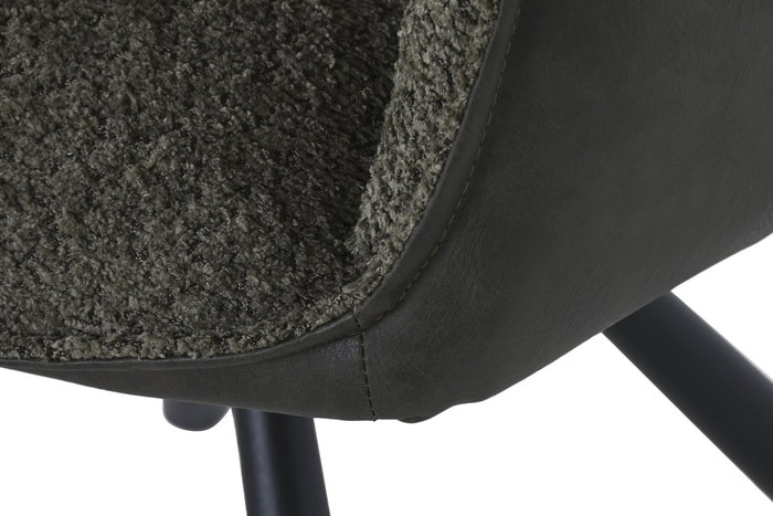 DKD Home Decor Silla de Poliéster y Metal Verde Bicolor DKD Home Decor Silla de Poliéster y Metal Verde Bicolor