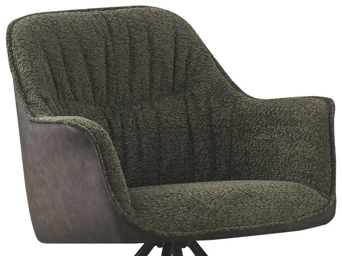 DKD Home Decor Silla de Poliéster y Metal Verde Bicolor