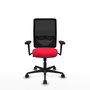 PIQUERAS Y CRESPO Silla de oficina Zulema con mecanismo Sincro, Rojo y Negro