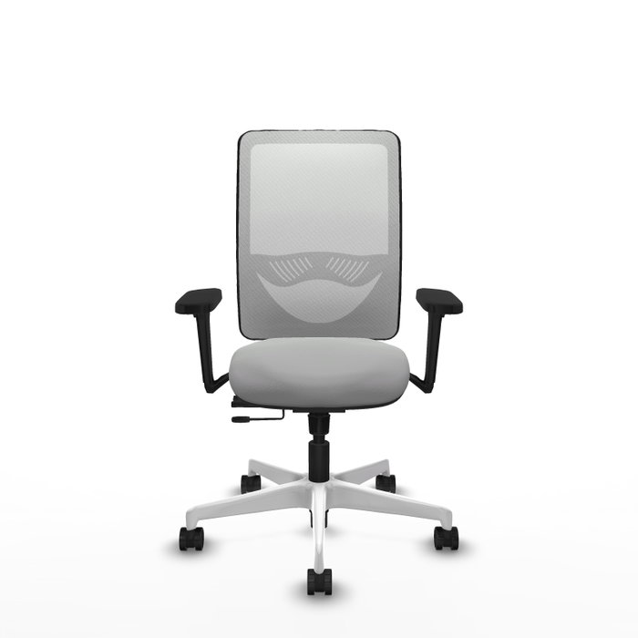 PIQUERAS Y CRESPO Silla de oficina Zulema con mecanismo Sincro/Traslack, Gris claro y Blanco PIQUERAS Y CRESPO Silla de oficina Zulema con mecanismo Sincro/Traslack, Gris claro y Blanco