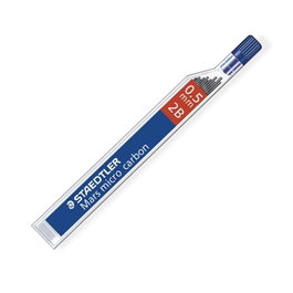 Staedtler Mars Micro Minas de Grafito 0,5 mm 2B, Tubo de 12 unidades