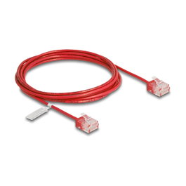 DeLOCK Cable de red RJ45 Cat.6 UTP Ultra Slim 2 m rojo