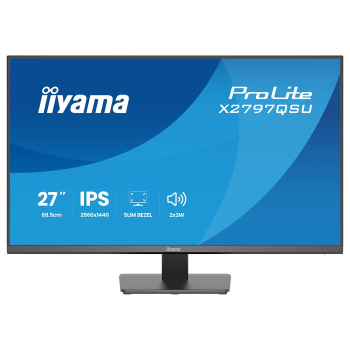 iiyama ProLite X2797QSU-B1 Monitor Gaming 27" QHD 2560x1440 IPS, 75Hz, 1ms, AMD FreeSync, Altavoces, USB-C, HDMI, DisplayPort, Negro