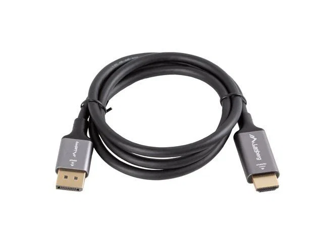 LANBERG CA-DPHD-20CU-0010-BK Adaptador DisplayPort a HDMI 1 m 4K Negro, Plata LANBERG CA-DPHD-20CU-0010-BK Adaptador DisplayPort a HDMI 1 m 4K Negro, Plata