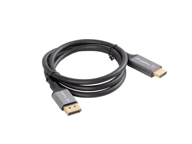 LANBERG CA-DPHD-20CU-0010-BK Adaptador DisplayPort a HDMI 1 m 4K Negro, Plata LANBERG CA-DPHD-20CU-0010-BK Adaptador DisplayPort a HDMI 1 m 4K Negro, Plata