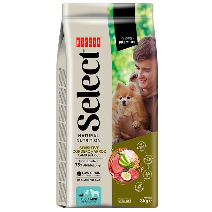 Picart Select Mini Adult Lamb And Rice 800 gr - Cordero y Arroz Picart Select Mini Adult Lamb And Rice 800 gr - Cordero y Arroz