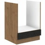 Aucune Mueble para horno ROCK - Melamina roble lancelot y gris matera - L60 x H82 cm