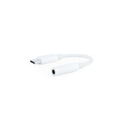 NANOCABLE Cable Adaptador Audio USB-C/M a Jack 3.5/H, 11 cm, Blanco, 3,5mm, Hembra, USB Tipo C, Macho, 0,11 m, Blanco