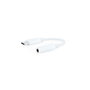 Nanocable Cable Adaptador de Audio USB-C Macho a Jack 3.5 Hembra, Blanco, 11 cm