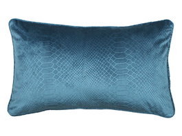 DKD Home Decor Set de 2 Cojines Jacquard Turquesa Cocodrile