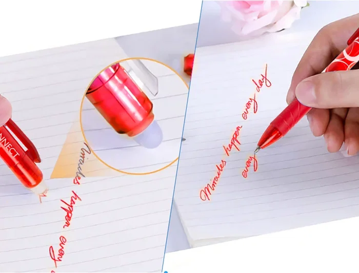 Q-connect Bolígrafo Retráctil Borrable Gel Punta 0,7 mm Color Rojo