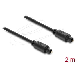 DeLOCK Cable de audio Toslink macho a macho 2 m Negro