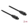 DeLOCK Cable de audio Toslink macho a macho 2 m Negro
