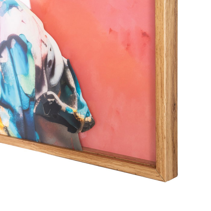 Cuadro Madera-Cristal Impreso Decoración 123 X 3,50 X 83 cm