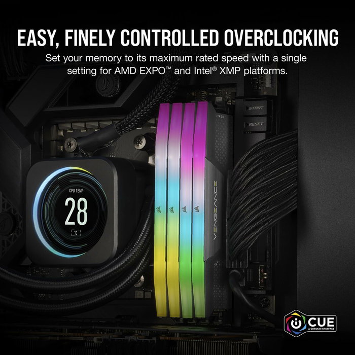 Corsair Vengeance RGB 32GB DDR5 6400MT/s (2x16GB) Negro