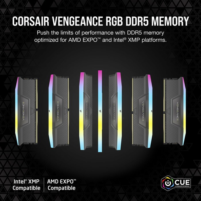 Corsair Vengeance RGB 32GB DDR5 6400MT/s (2x16GB) Negro