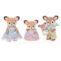 Sylvanian Families Familia Ciervo con cuatro figuras y accesorio portabebés