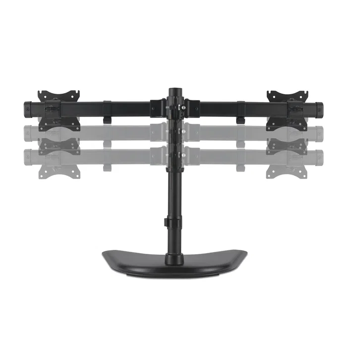 Kensington SmartFit Ergo Soporte Doble Monitor de 27" para Escritorio Negro, Ergonómico, Ajuste Sin Herramientas, Acero, Incluye Almohadilla para Teléfono/Tableta