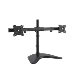 Kensington SmartFit Ergo Soporte Doble Monitor de 27" para Escritorio Negro, Ergonómico, Ajuste Sin Herramientas, Acero, Incluye Almohadilla para Teléfono/Tableta