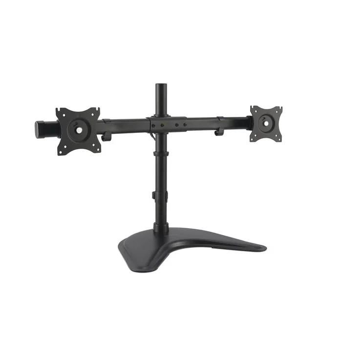 Kensington SmartFit Ergo Soporte Doble Monitor de 27" para Escritorio Negro, Ergonómico, Ajuste Sin Herramientas, Acero, Incluye Almohadilla para Teléfono/Tableta