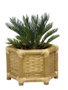 DKD Home Decor Macetero Bambú y Ratán Natural 46x40x40