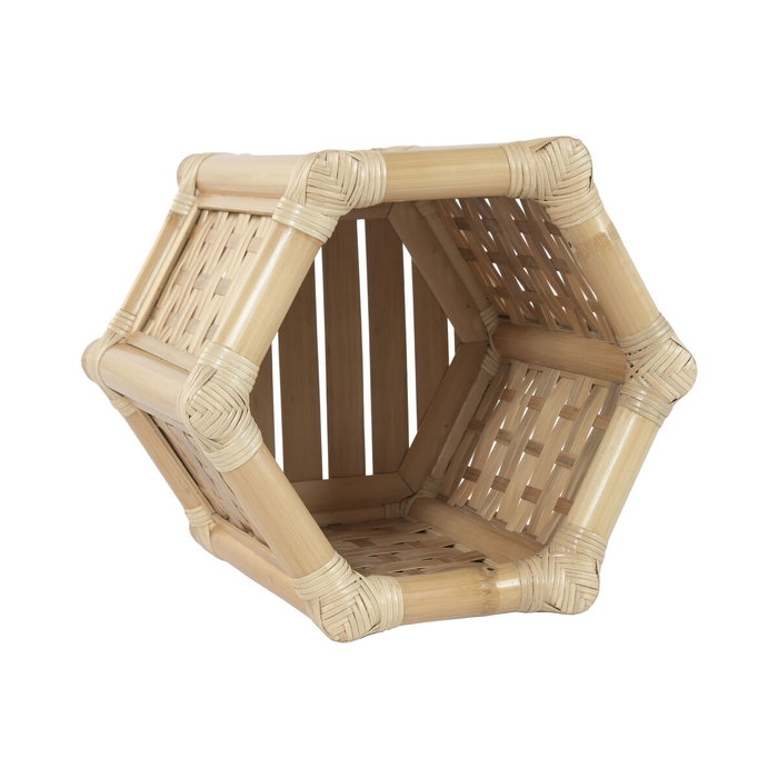 DKD Home Decor Macetero Bambú y Ratán Natural 46x40x40