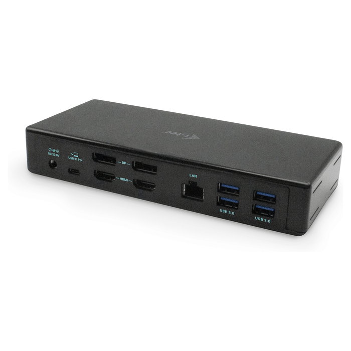I-TEC Docking Station USB-C Quattro Display, 85W PD, 4 Puertos HDMI/DP, Ethernet 1Gb, 7x USB, Negro