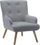 DKD Home Decor Butaca Scandi Gris Oscuro Natural 67 x 92 x 66 cm
