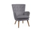 DKD Home Decor Butaca Scandi Gris Oscuro Natural 67 x 92 x 66 cm