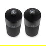 PEUGEOT Line Night Chic Salero y Pimentero Negro de Madera y Metal, Acero Inoxidable, Molienda Ajustable, 12 cm (120 mm) - Juego de 2 - 43285