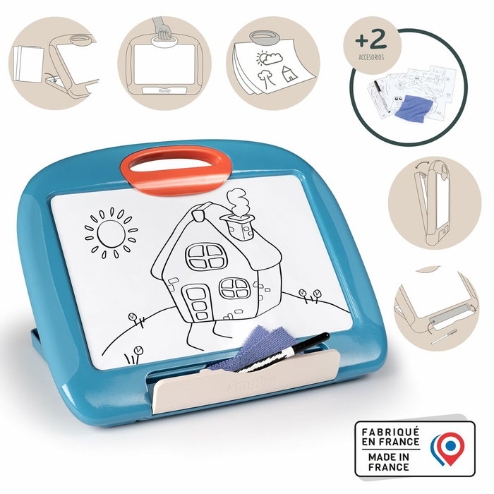 Smoby Pizarra Portátil de 3 Usos