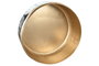 DKD Home Decor Mesa de Centro de Hierro Símil Mármol Negro y Dorado